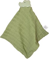 Tikiri doudou crocodile avec anneau de dentition caoutchouc naturel 25x23cm vert-2