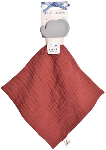 Tikiri doudou éléphant - jouet de dentition bébé coton bio-3