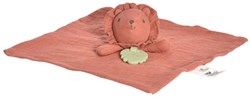 Tikiri doudou lion jouet bébé coton bio 30x30cm