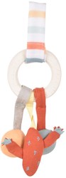 Tikiri anneau d'activité lama - anneau de dentition et hochet bébé 100% caoutchouc naturel