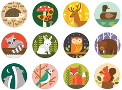 Petit Collage jeu de mémoire animaux de la forêt - jeu éducatif carton