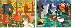 Petit Collage Tweezijdige Puzzel On The Go - Bos