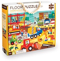 Petit Collage puzzle de sol chantier - jouet éducatif en carton-2