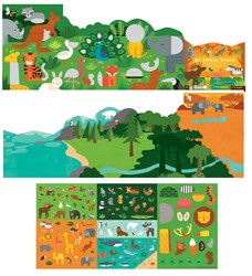 Petit Collage set de stickers - stickers animaux réutilisables pour enfants