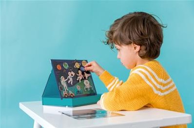 Petit Collage jouet magnétique espace - jeu éducatif magnétique pour enfants-3