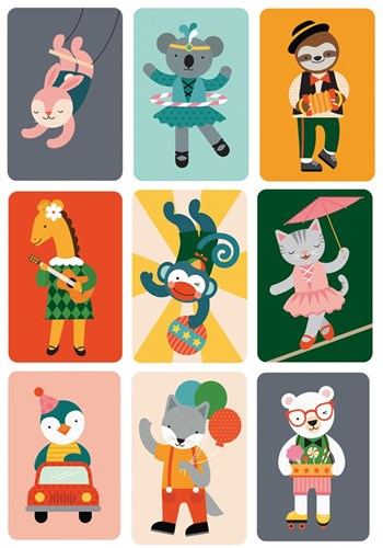 Petit Collage jeu de cartes - Silly Monkey jeu de voyage pour enfants-2