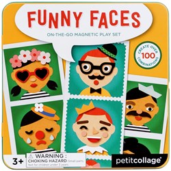 Petit Collage Jeu Magnétique Funny Faces - Jeu de Voyage Créatif Enfants