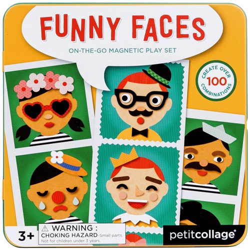 Petit Collage Jeu Magnétique Funny Faces - Jeu de Voyage Créatif Enfants
