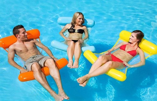 HOT Sports + Toys hamac d'eau gonflable piscine 80x110 cm multicolore