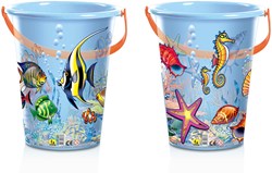 HOT Sports + Toys seau de pêche jouet transparent 23x22x13cm