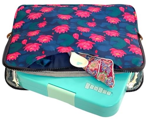 Yumbox isolierende Lunch-Sleeve mit Griffen - Lotus Blumen Design-3