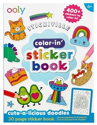 Ooly livre de coloriage autocollants Cute-A-Licious Doodles loisirs créatifs