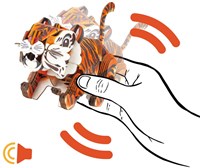Mieredu puzzle 3D tigre - jouet éducatif avec son pour enfants-3