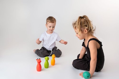 Mom's Care SENSORY TOYS Soft bowling, pastel-3