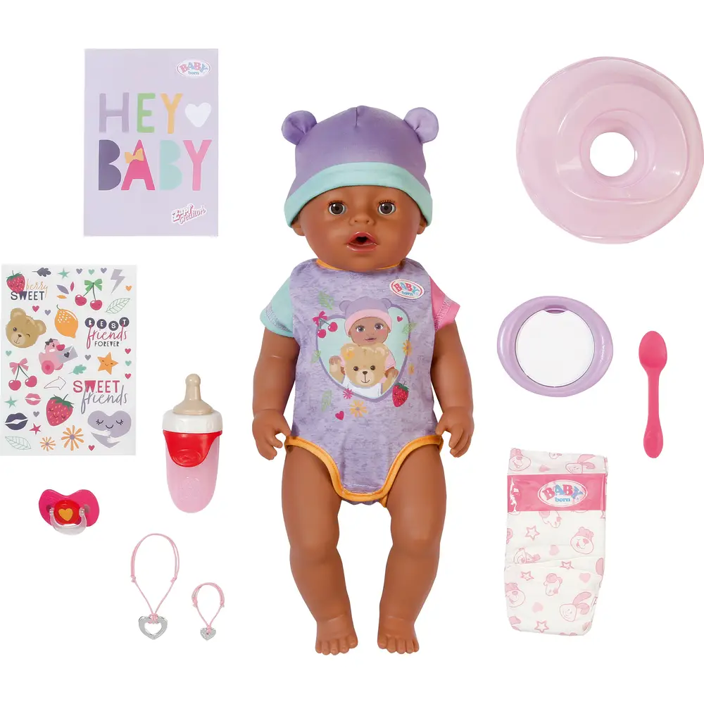 BABY born Babypuppe Eva 43cm mit magischen Accessoires und Wassermagie