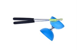 Eureka Diabolo Spielzeug Set mit Aluminium Stäben - hellblau