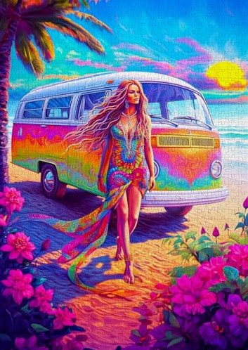 Enjoy Puzzle Hippie at Heart (1000)-3