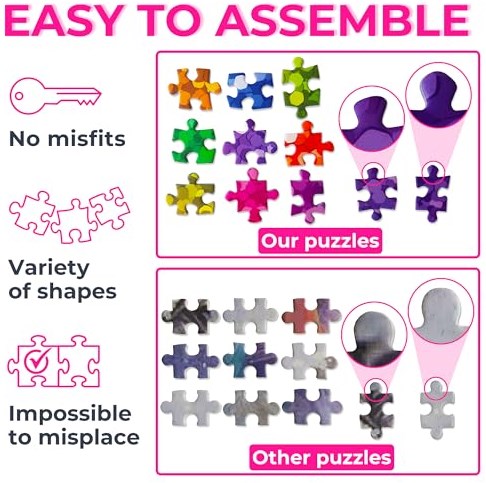 Enjoy Puzzle Flower Teddy Bear (1000)-2