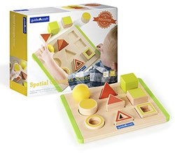 Guidecraft Holz Sortierspiel Formen und Farben - Lernspielzeug Kinder