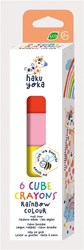 Haku Yoka Wachsmalkreiden Blockform - bunte Schulkreide für Kinder