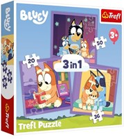 Trefl Bluey 3-in-1 Puzzle Lernspiel FSC Mix 70% Karton Spielzeug