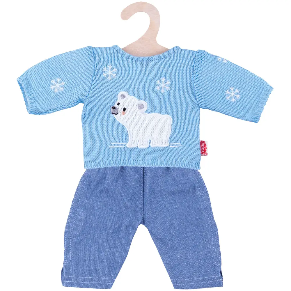 Heless vêtements de poupée jean et pull tricoté 35-45 cm poupée
