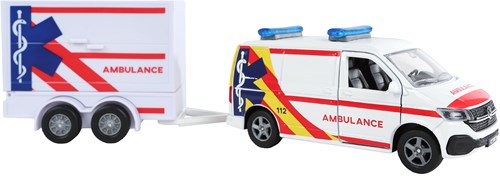 Kids GLOBE Volkswagen Spielzeug Krankenwagen mit Anhänger Diecast-2