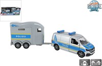 Kids GLOBE Polizei Spielzeugauto VW Transporter mit Pferdeanhänger 28,5cm