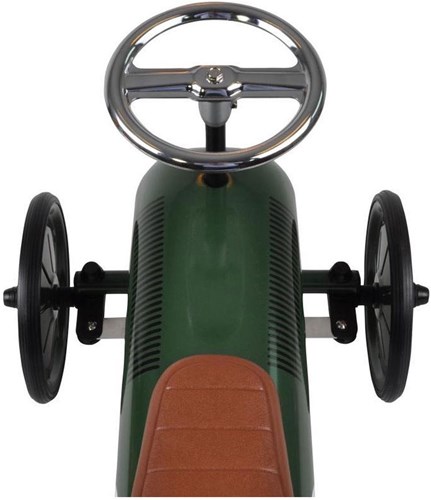 Goki Rutscherfahrzeug retro grün - Metallauto für Kinder-3