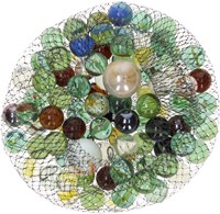 Goki billes en verre - jouet coloré en filet - 88 pièces - jeu de billes-3