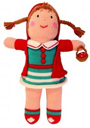 Knuffel gebreid pop Roodkapje 36 cm