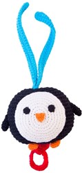 Juwelendoos - muziekdoos: Muziekje gehaakt pinguin