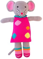 Global Affairs Kuscheltier Maus Pippa gestrickt 36 cm Spielzeug