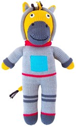 Knuffel gebreid giraf Spaceman 36 cm (2 st)