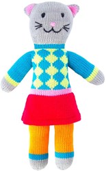 Knuffel gebreid kat Tess 36 cm