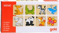 Goki Holz Memory Spiel Tiere - Lernspielzeug 32-teilig-2