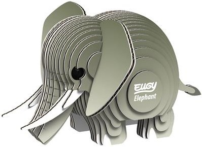 Eugy 3D Puzzle Elefant - Karton Tiermodell Spielzeug