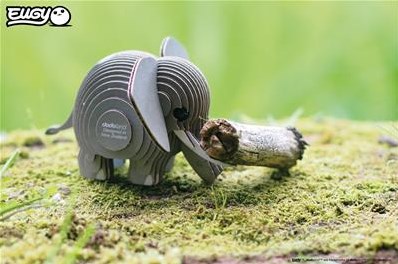 Eugy 3D Puzzle Elefant - Karton Tiermodell Spielzeug-2