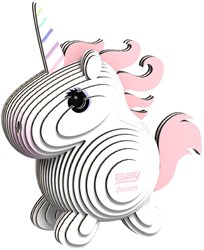 Eugy 3D Puzzle Einhorn - Karton Bastelset für Kinder ab 6 Jahren
