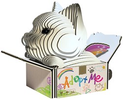 Eugy puzzle 3D - Chats Mocha - jouet en carton écologique