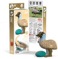 Eugy 3D Puzzle - Emu - Bastelset aus Karton braun für Kinder