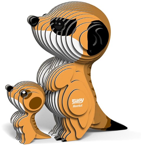 Eugy 3D-Puzzle Erdmännchen Karton buntes Tier Spielzeug-2
