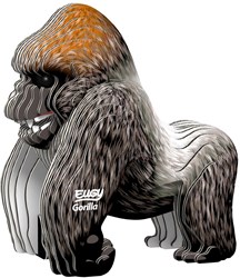 Eugy 3D-Puzzle Gorilla - umweltfreundliches Kartonspielzeug