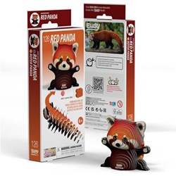 Eugy 3D Bastelset roter Panda - kreatives Spielzeug Kartonmodell