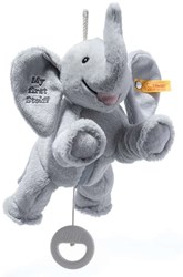 Steiff Plsch Mein erstes Steiff Ellie Elefant Musikdose, hellgrau - 25 cm