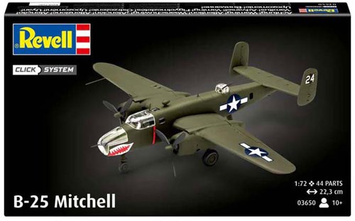 Revell Modellbausatz B-25 Mitchell Flugzeug Maßstab 1/72 44-teilig
