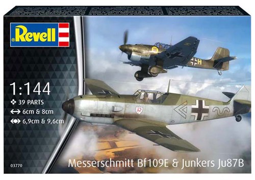 Revell kit de modélisme avion Messerschmitt Bf109E Junkers Ju87B 1:144