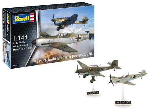 Revell kit de modélisme avion Messerschmitt Bf109E Junkers Ju87B 1:144-3