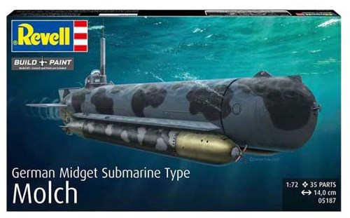 Revell Modellbausatz Deutsches U-Boot Molch 1:72 - 35 Teile