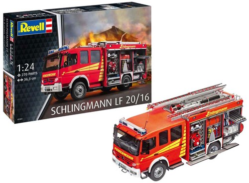 Revell Modellbausatz Feuerwehrfahrzeug Schlingmann LF 20/16 1:24 - 270 Teile